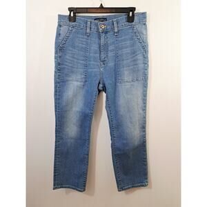 J. Crew Mercantile Women's Medium Wash Cropped High-Rise Jeans In Size 29